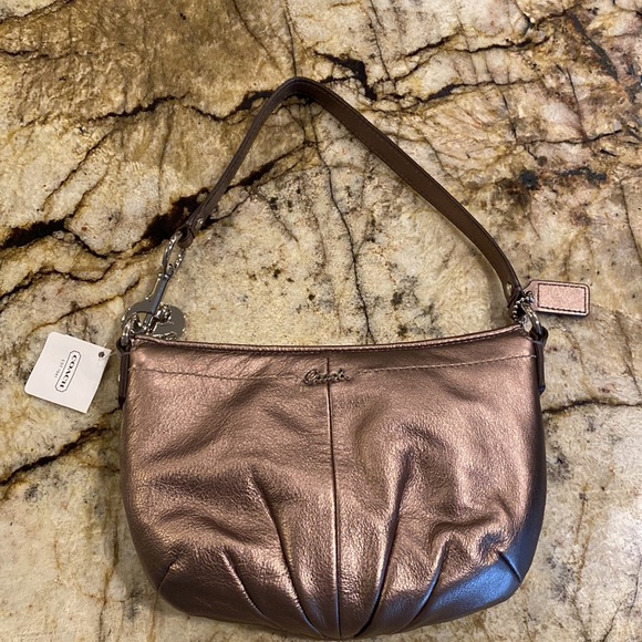 Coach Handbags - NWT Coach metallic bronze small purse